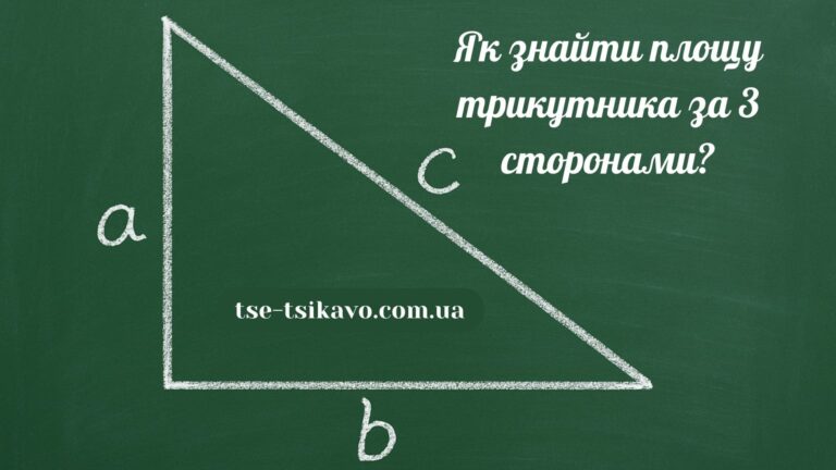 як знайти площу трикутника за 3 сторонами