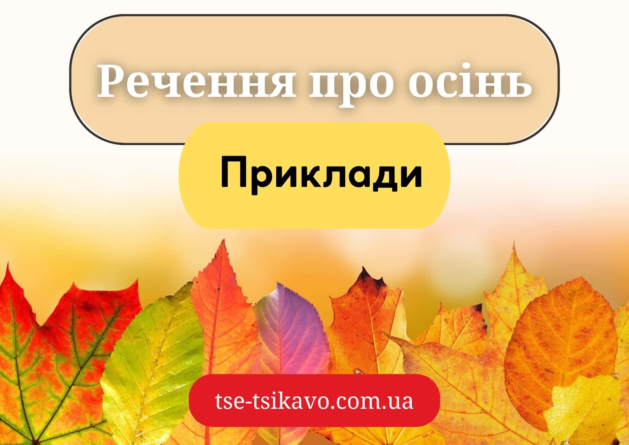 речення про осінь та твір